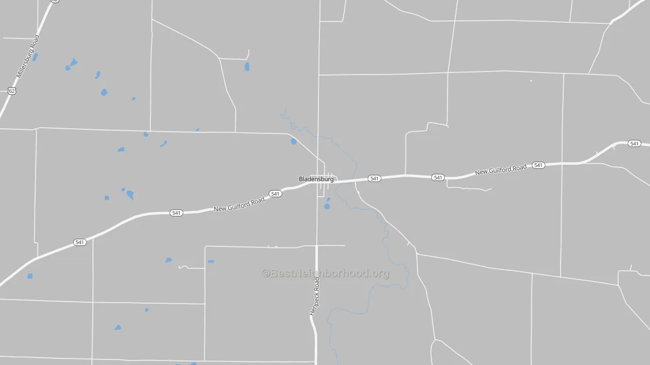 Bike Grade map of 43005, OH