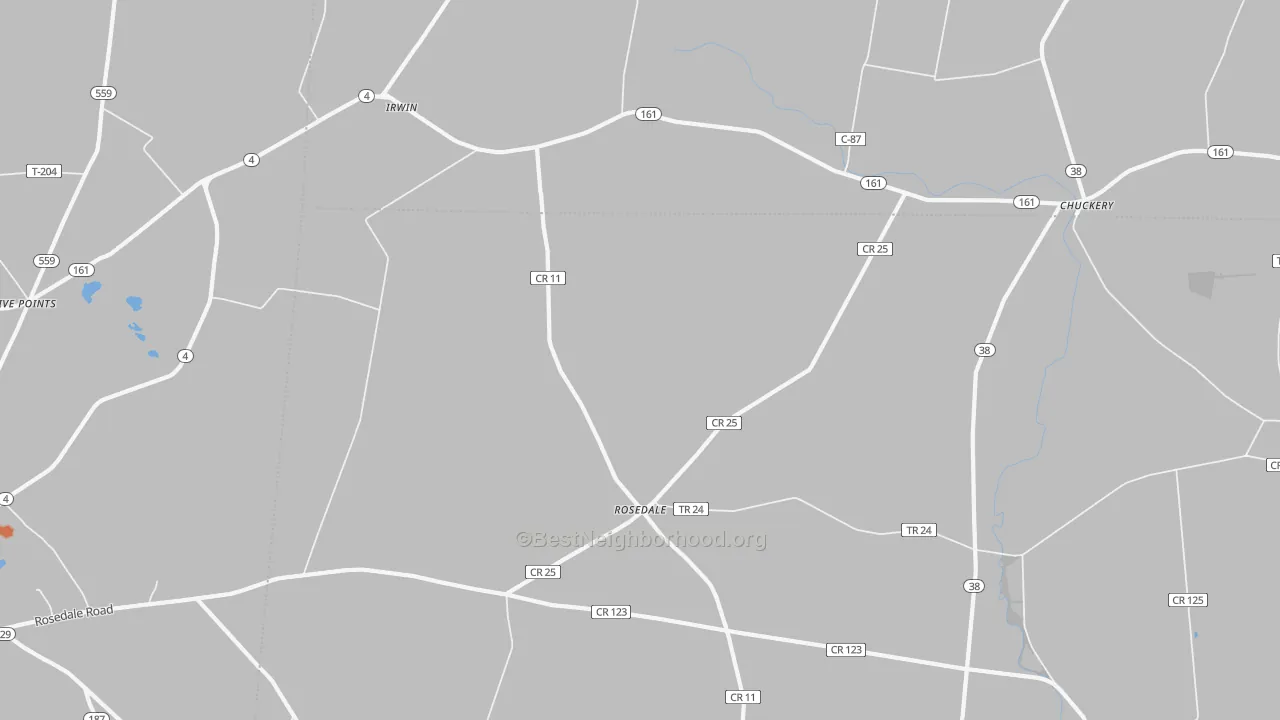 Bike Grade map of 43029, OH
