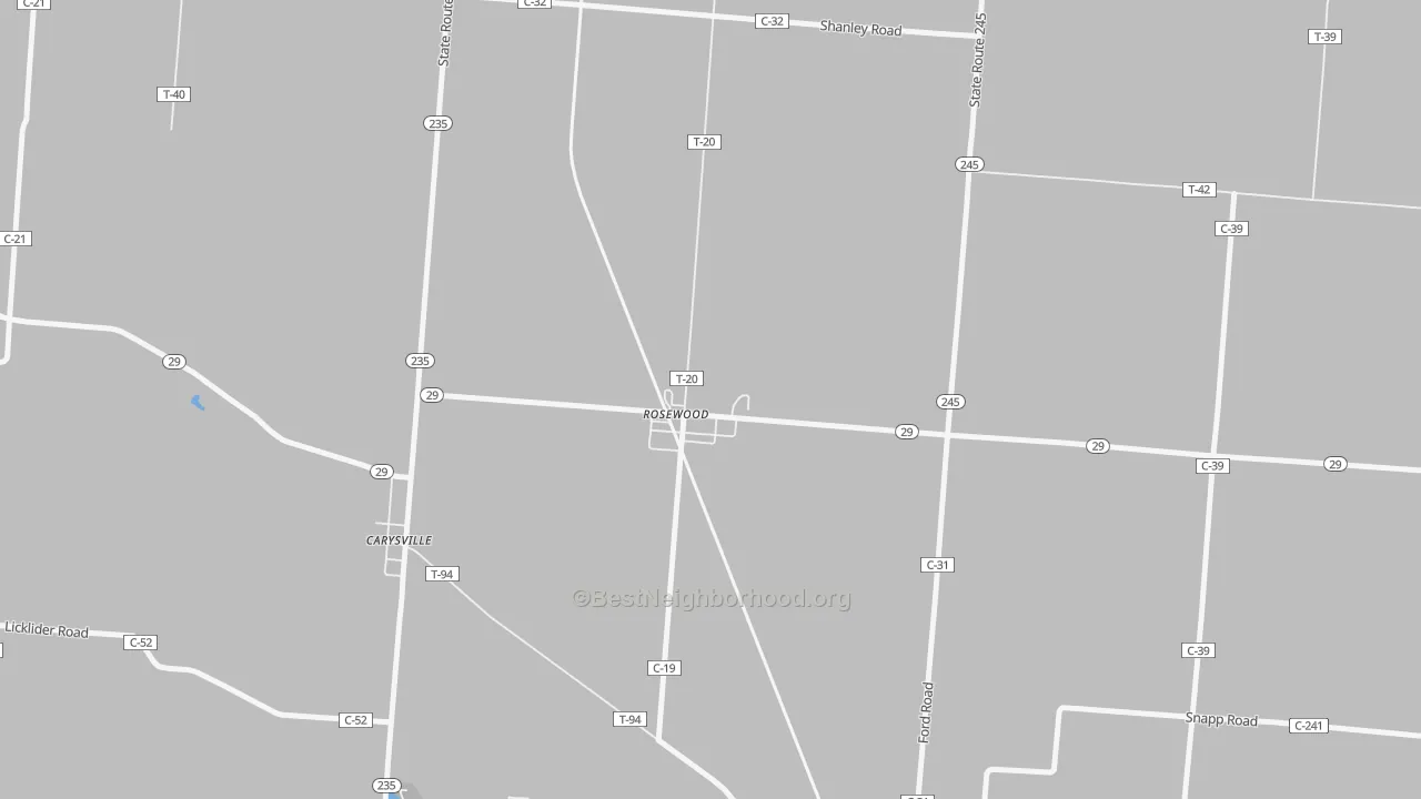 Bike Grade map of 43070, OH