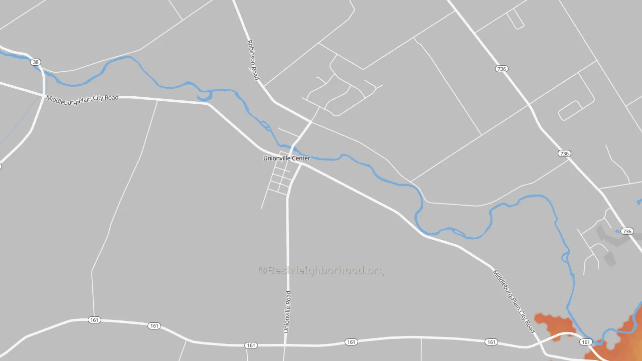 Bike Grade map of 43077, OH