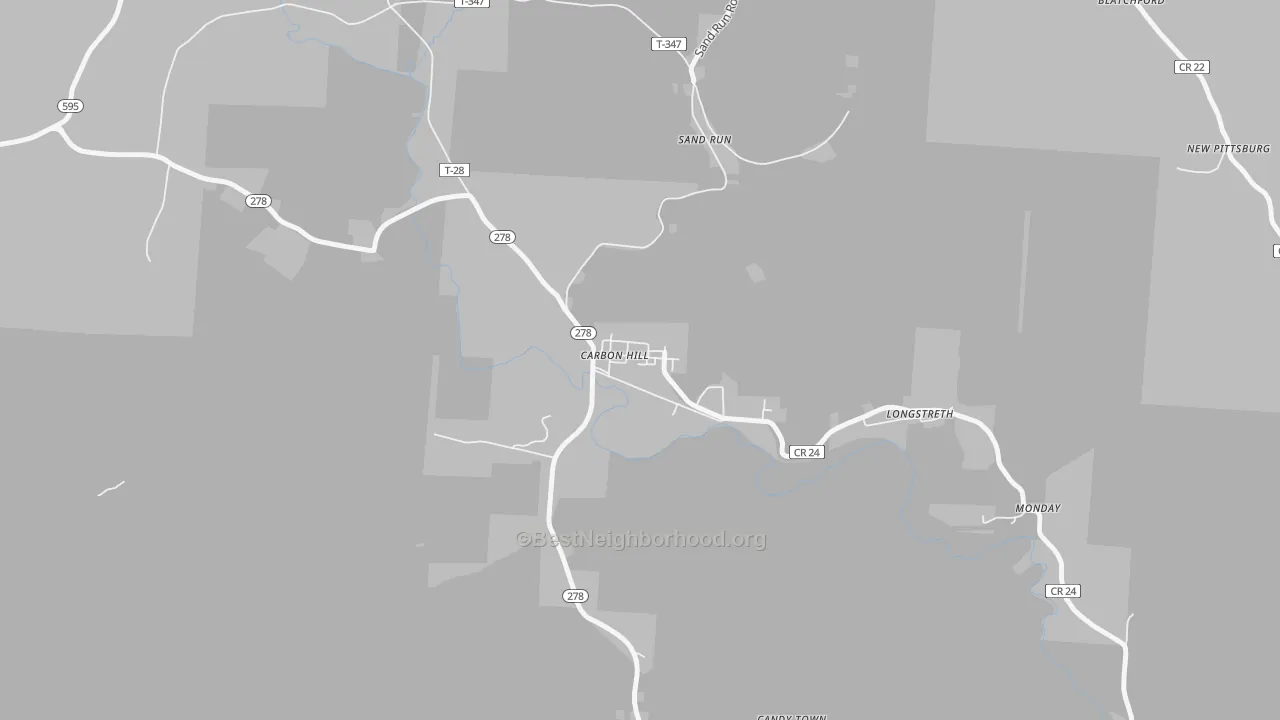 Bike Grade map of 43111, OH