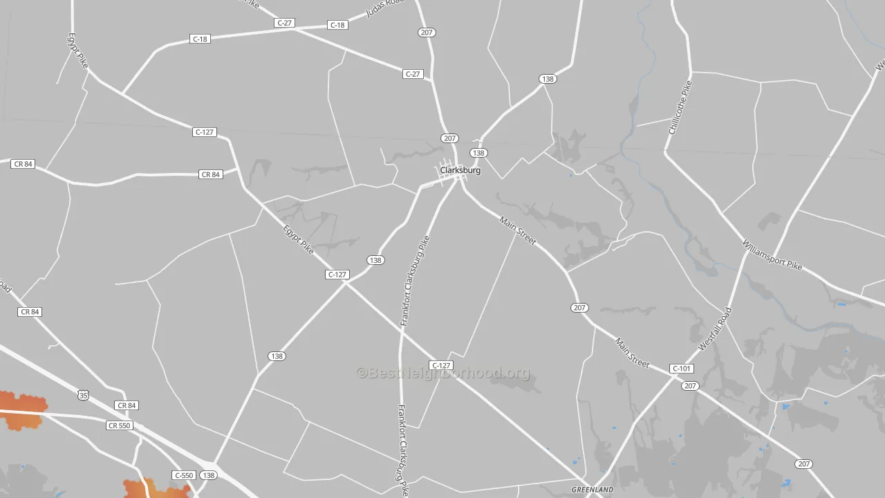 Bike Grade map of 43115, OH