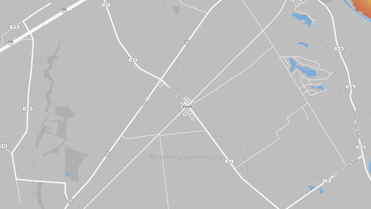 Bike Grade map of 43117, OH