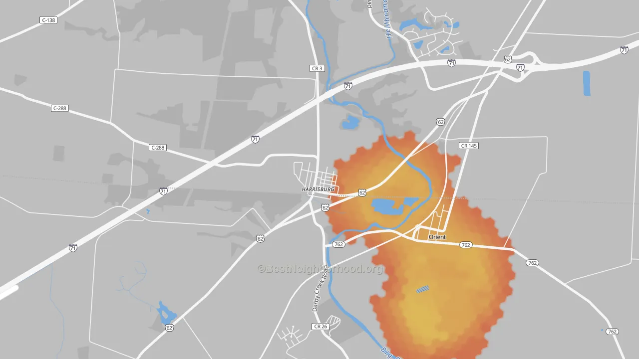 Bike Grade map of 43126, OH