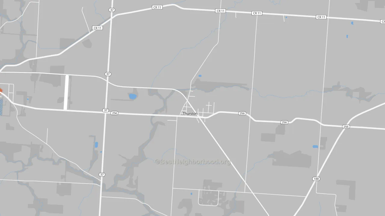 Bike Grade map of 43157, OH