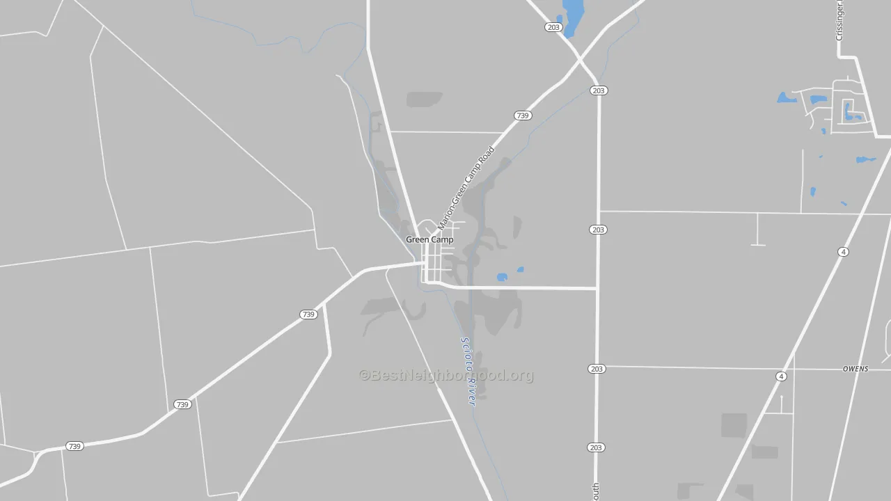 Bike Grade map of 43322, OH