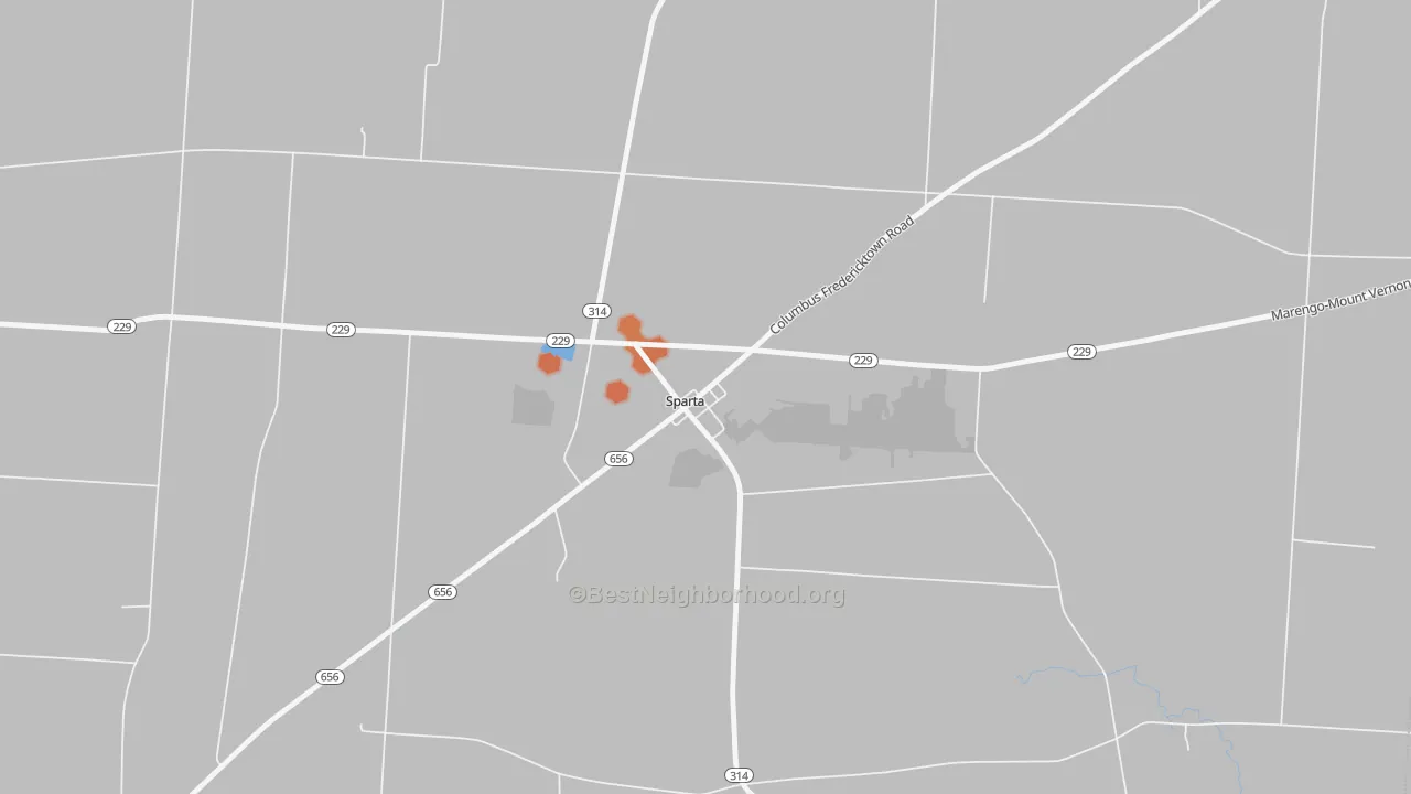Bike Grade map of 43350, OH