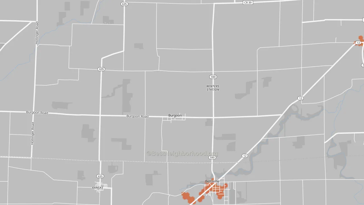 Bike Grade map of 43407, OH