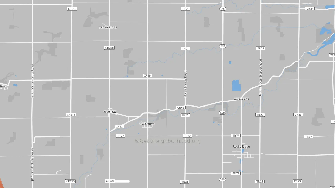 Bike Grade map of 43432, OH