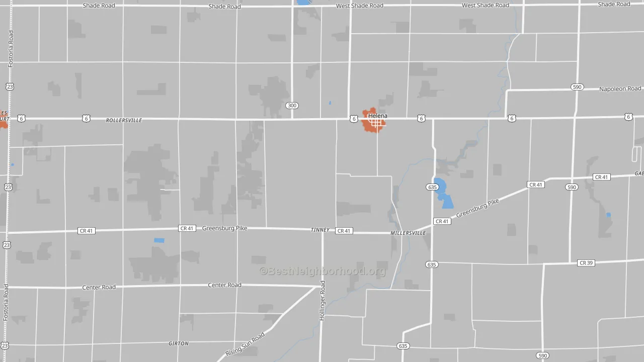 Bike Grade map of 43435, OH