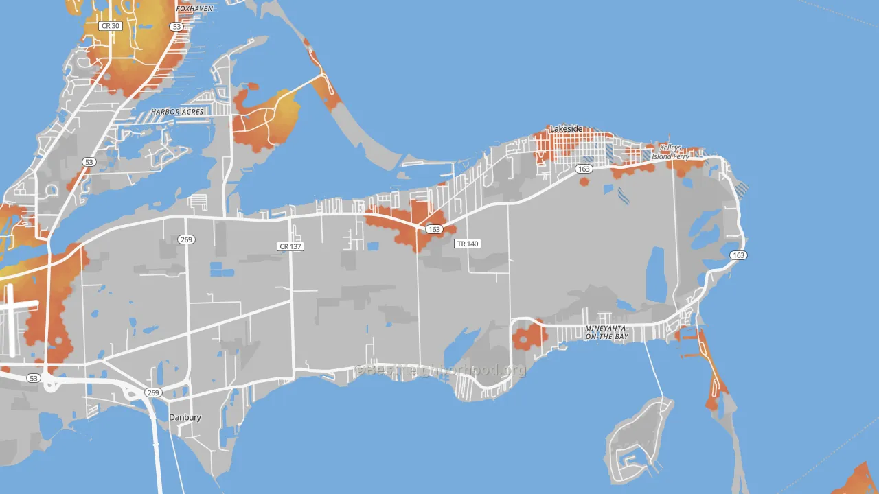 Bike Grade map of 43440, OH