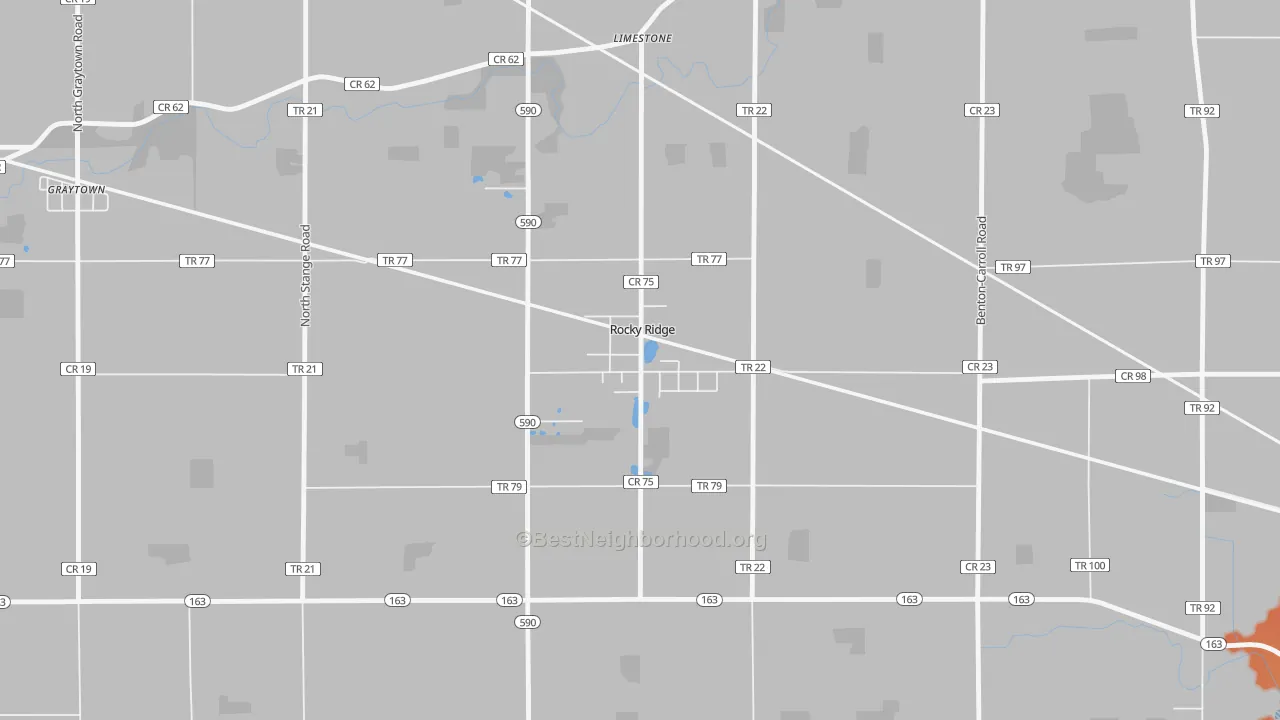 Bike Grade map of 43458, OH