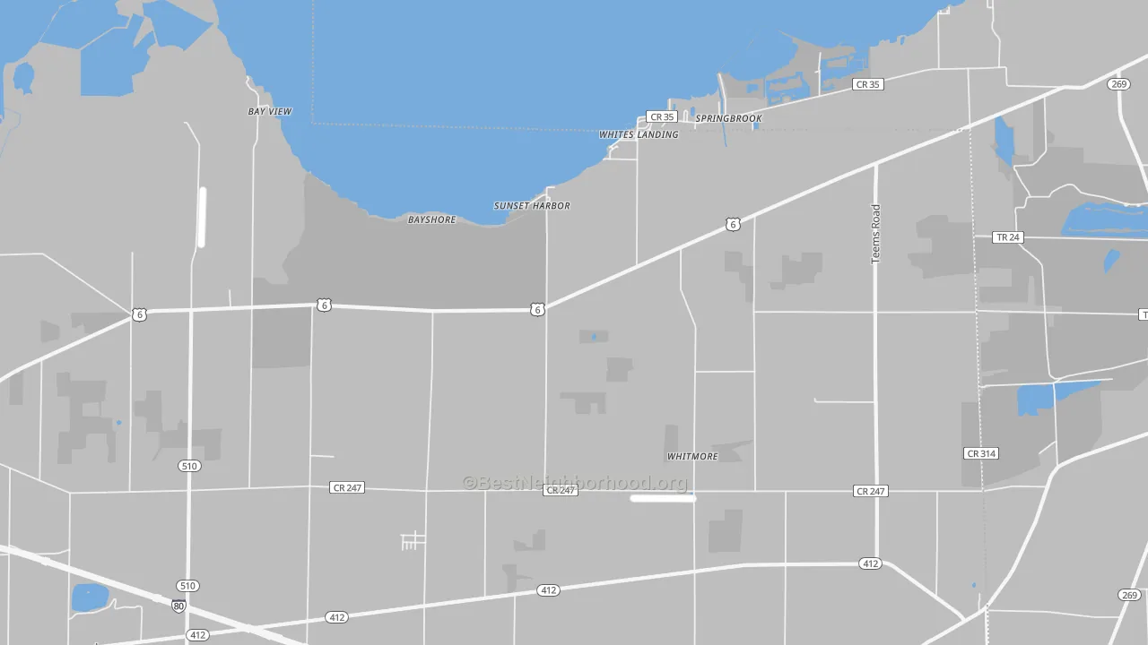 Bike Grade map of 43464, OH