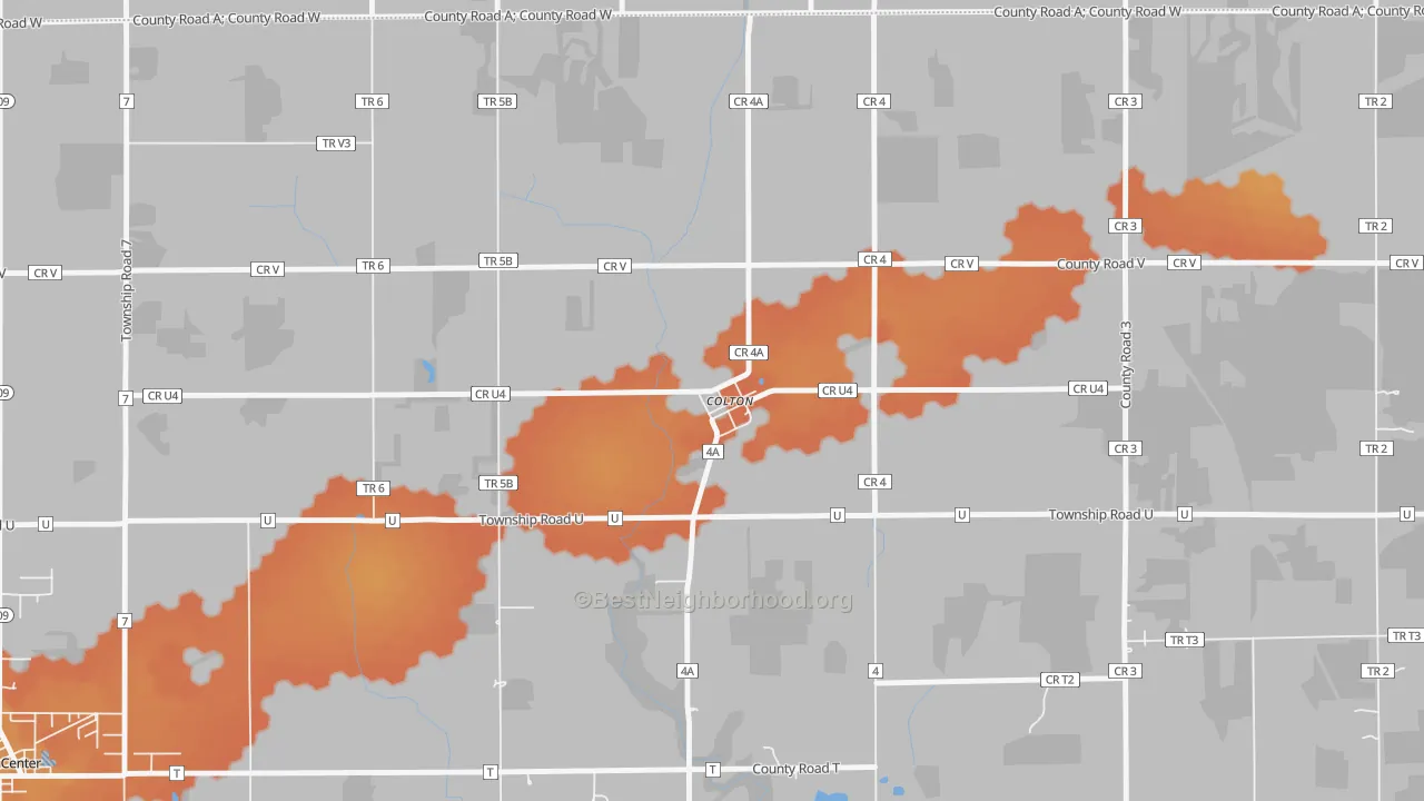 Bike Grade map of 43510, OH