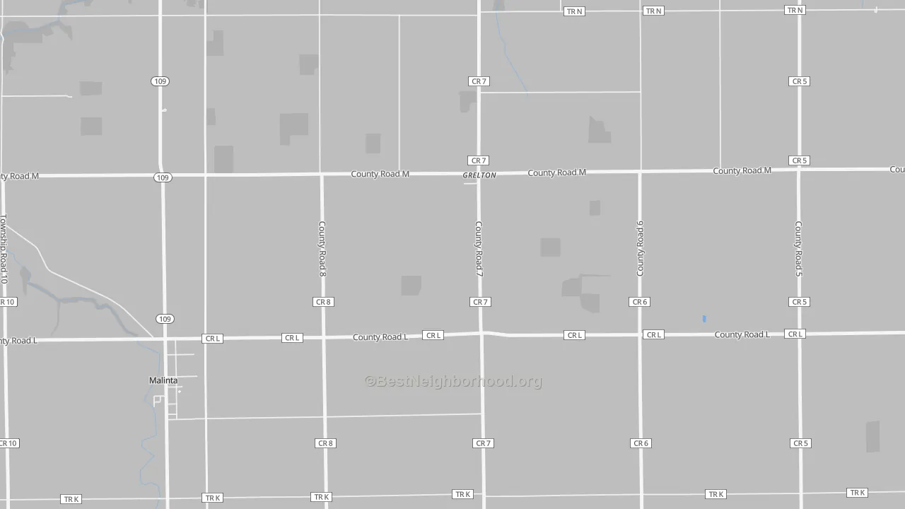 Bike Grade map of 43523, OH