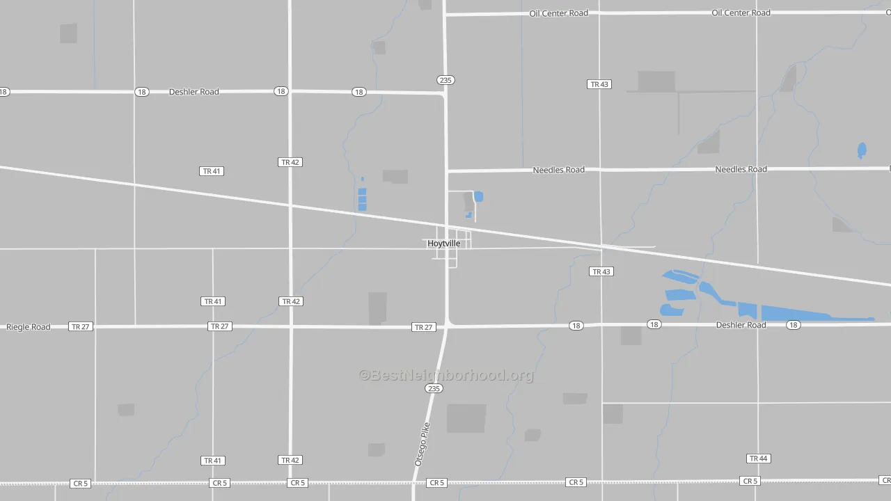 Bike Grade map of 43529, OH