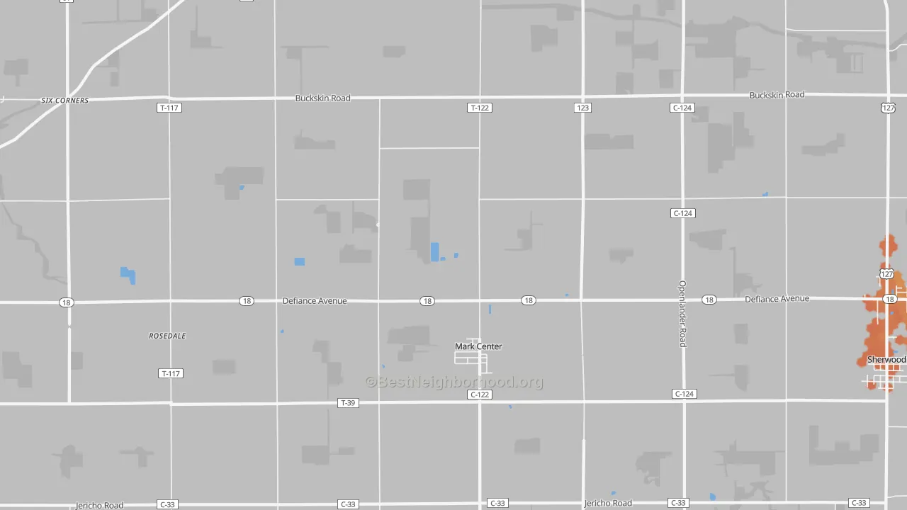 Bike Grade map of 43536, OH