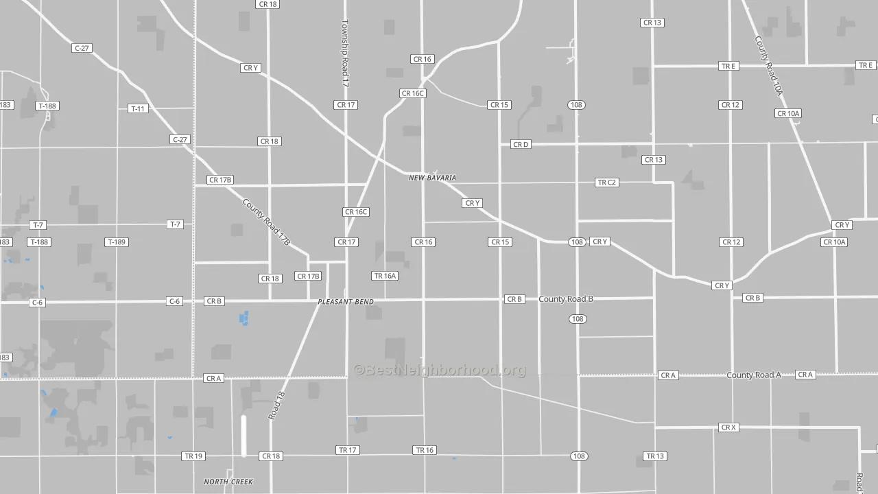 Bike Grade map of 43548, OH