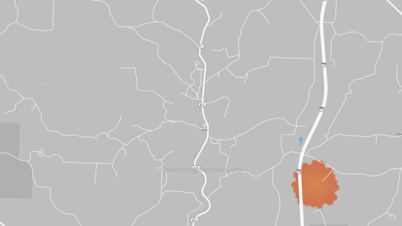 Bike Grade map of 43711, OH