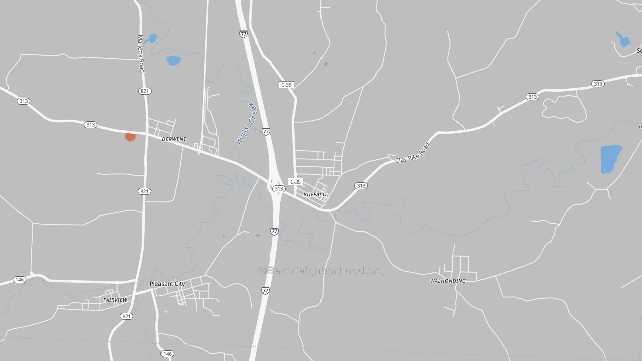 Bike Grade map of 43722, OH