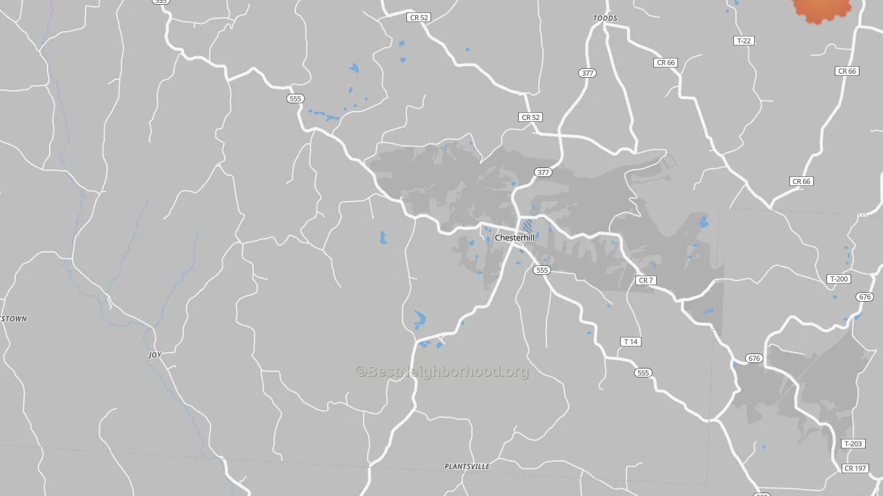 Bike Grade map of 43728, OH