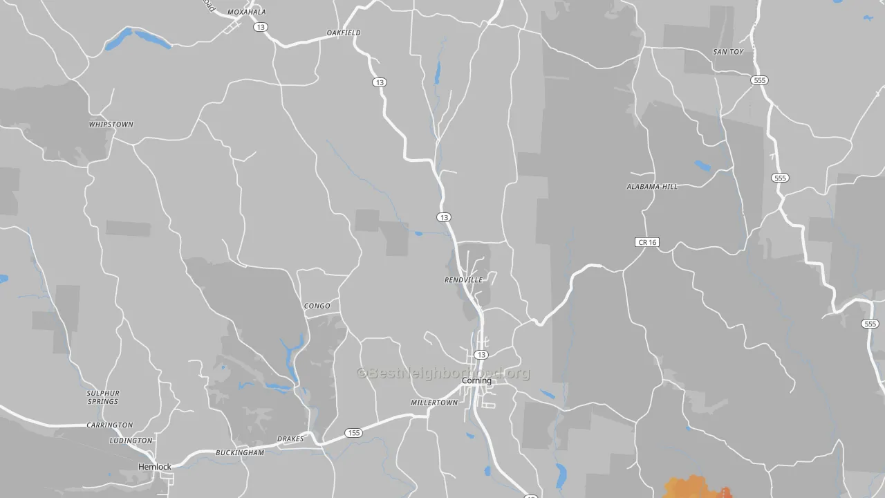 Bike Grade map of 43730, OH