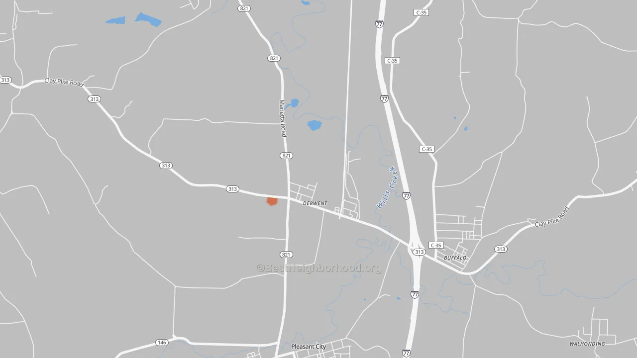 Bike Grade map of 43733, OH