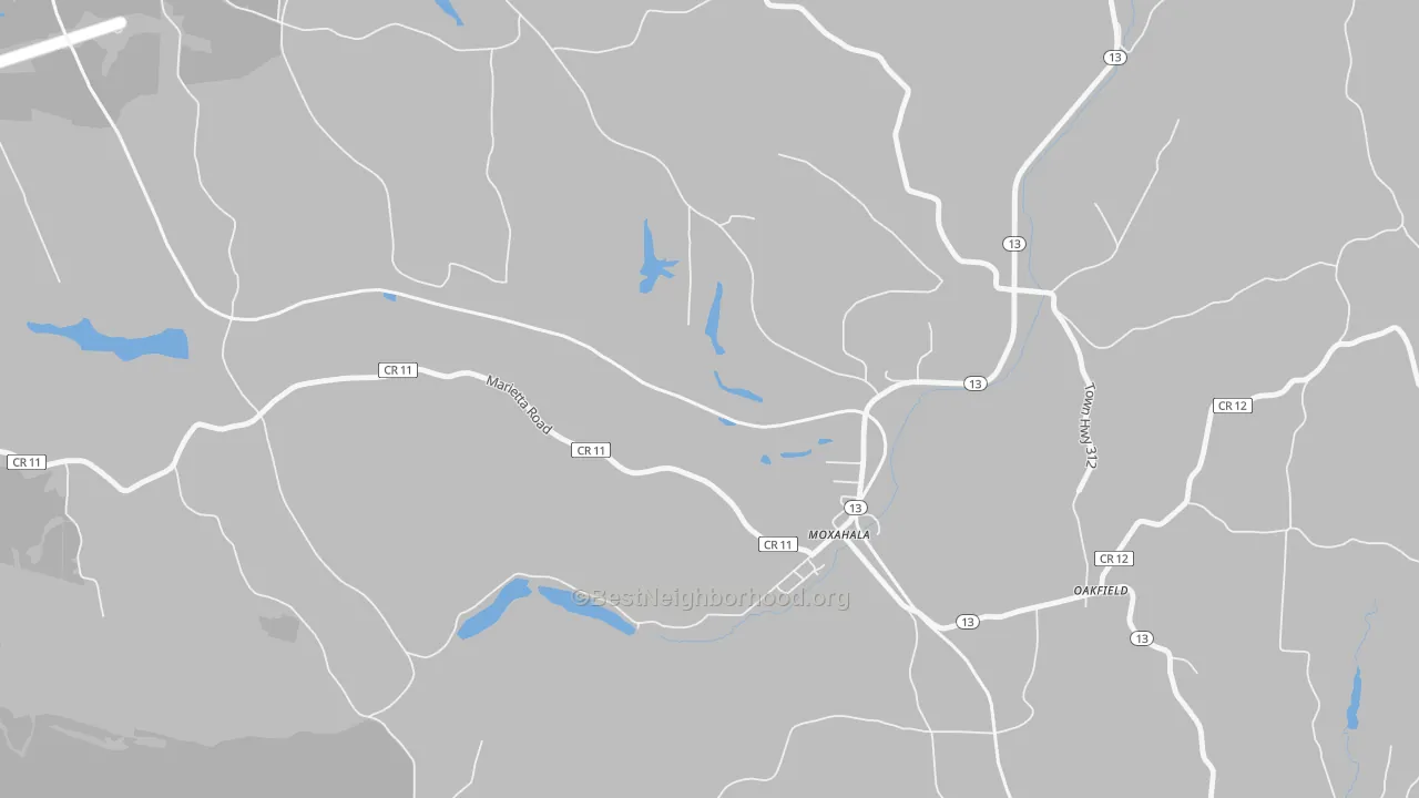 Bike Grade map of 43761, OH