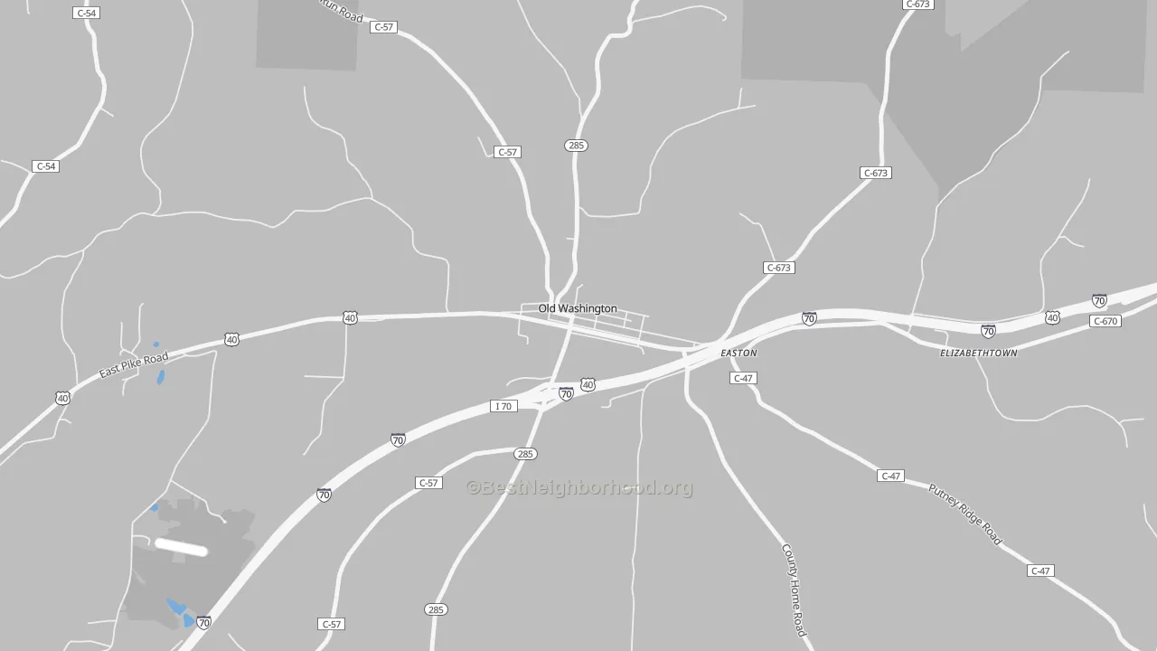 Bike Grade map of 43768, OH