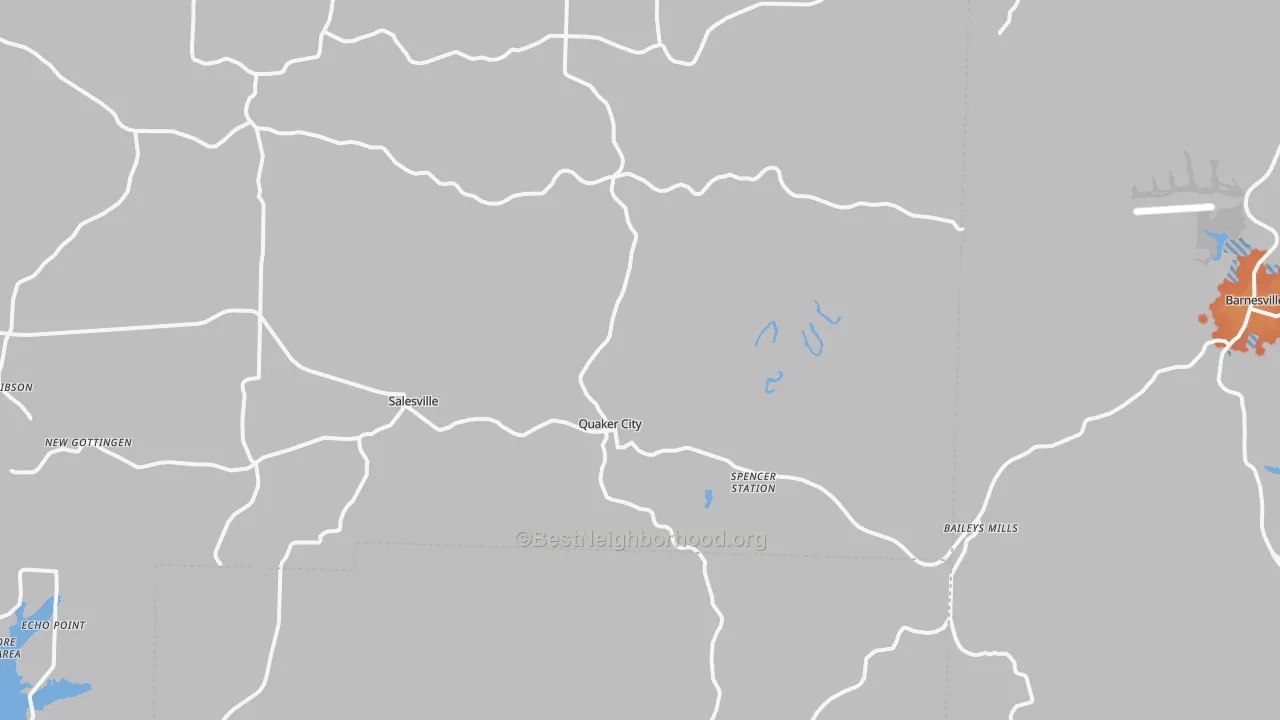 Bike Grade map of 43773, OH