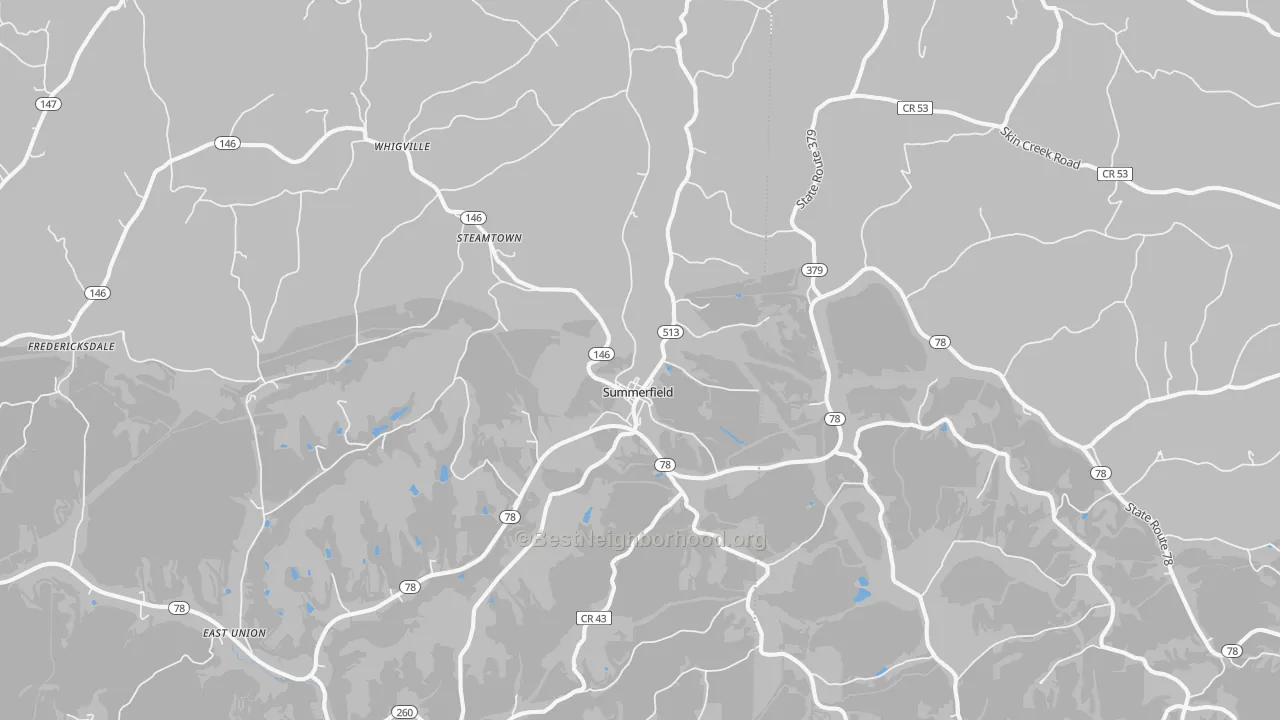 Bike Grade map of 43788, OH