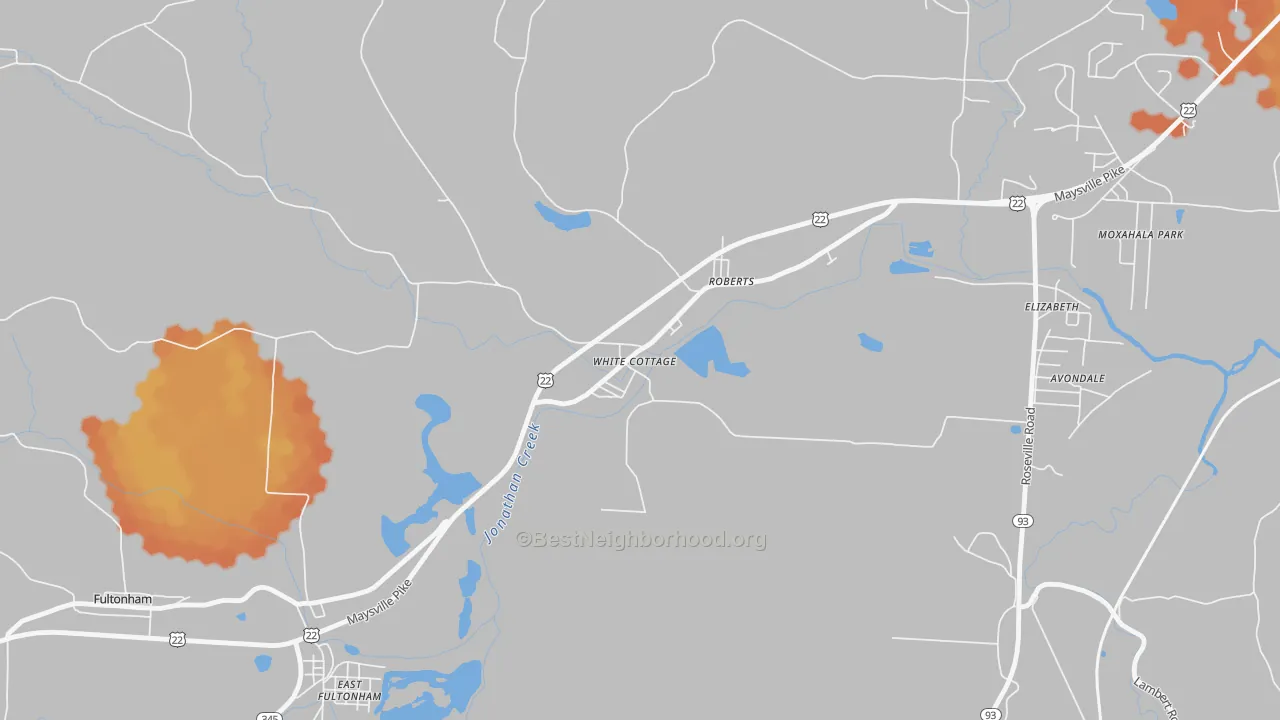 Bike Grade map of 43791, OH