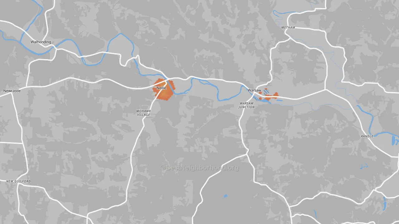 Bike Grade map of 43844, OH