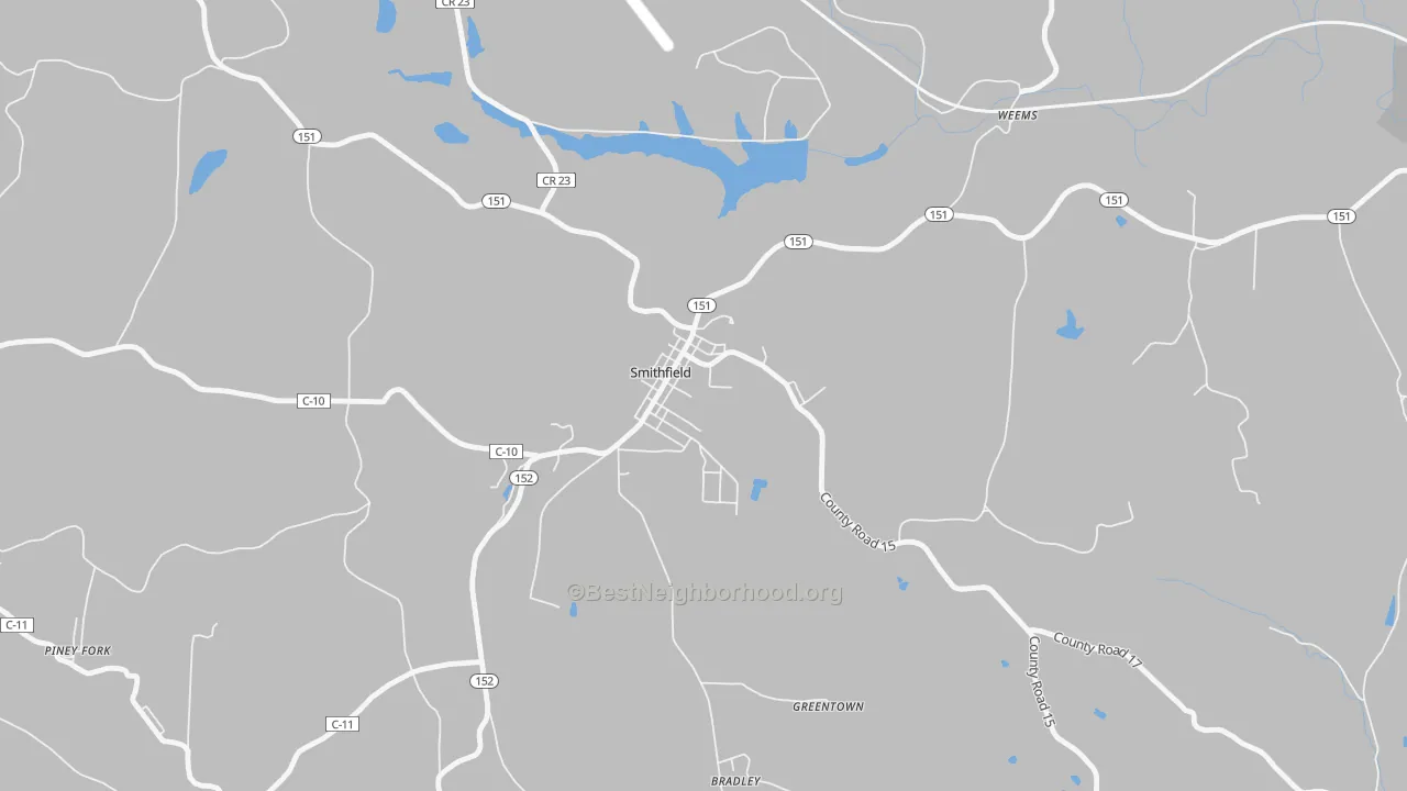 Bike Grade map of 43948, OH