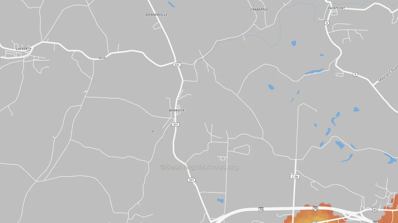 Bike Grade map of 43972, OH