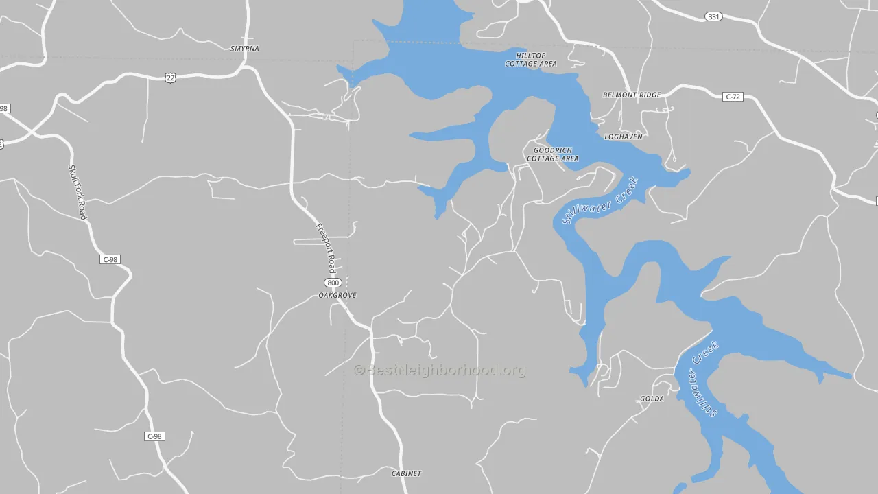 Bike Grade map of 43983, OH