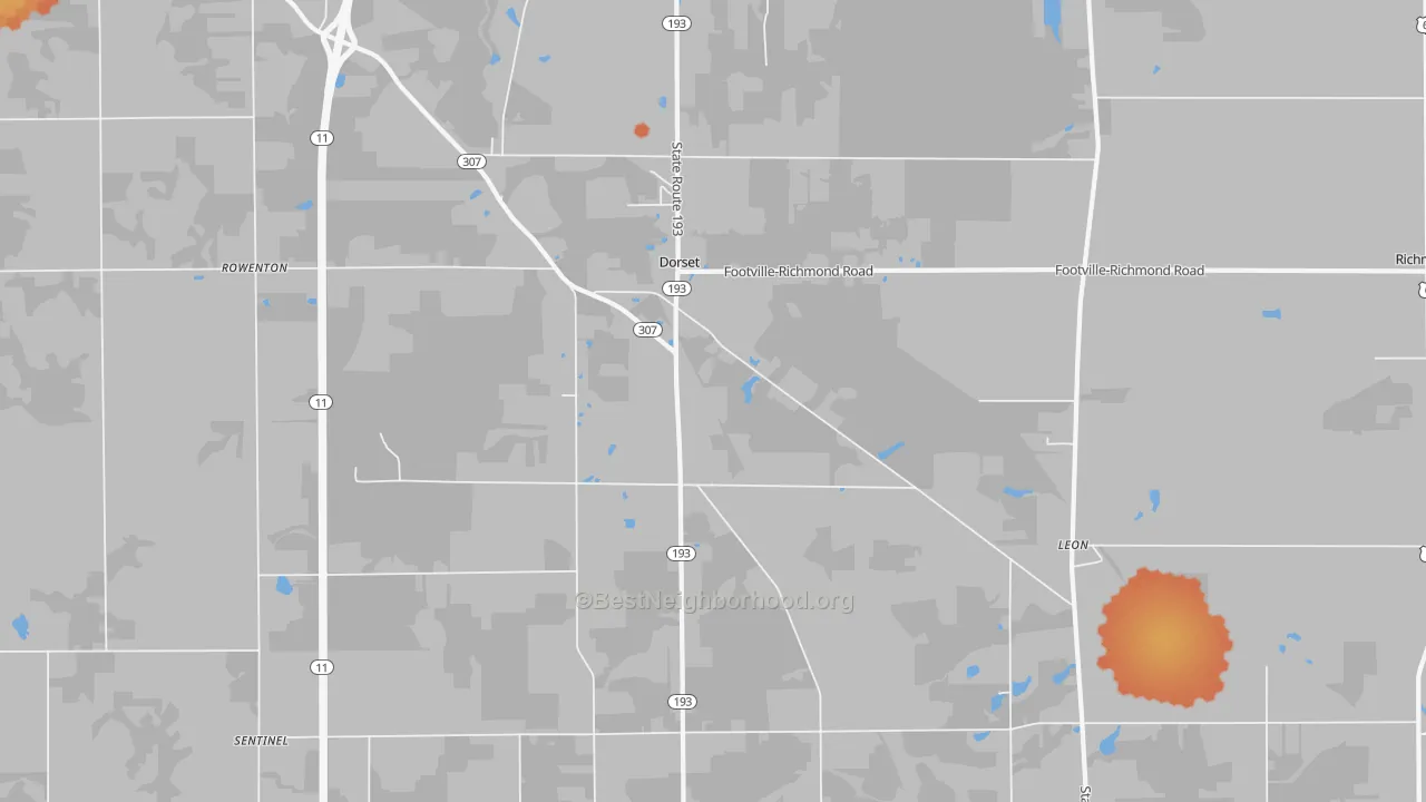Bike Grade map of 44032, OH