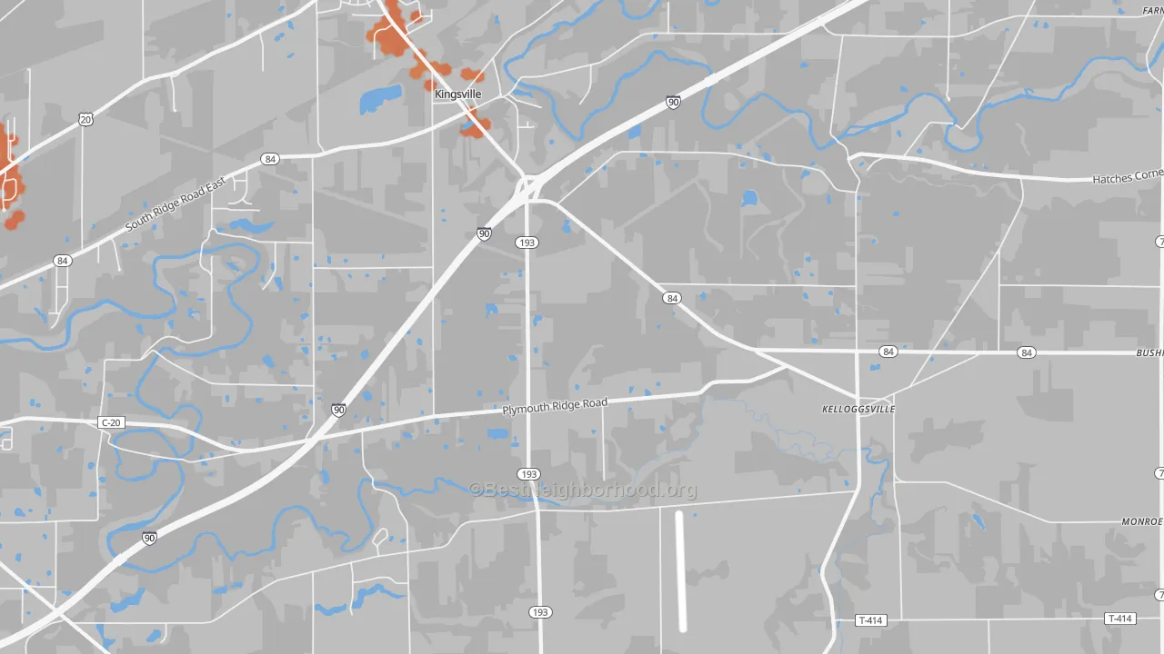 Bike Grade map of 44048, OH
