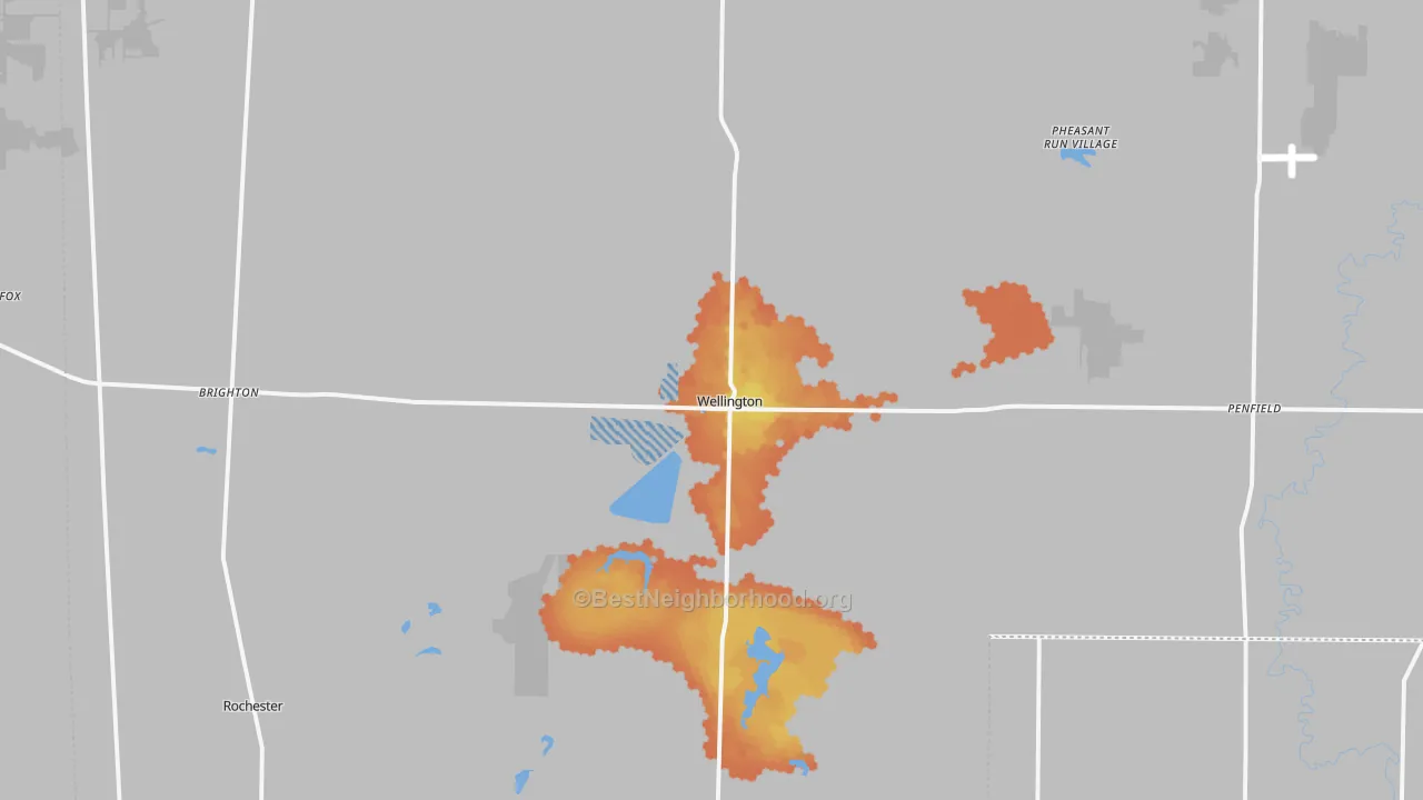 Bike Grade map of 44090, OH