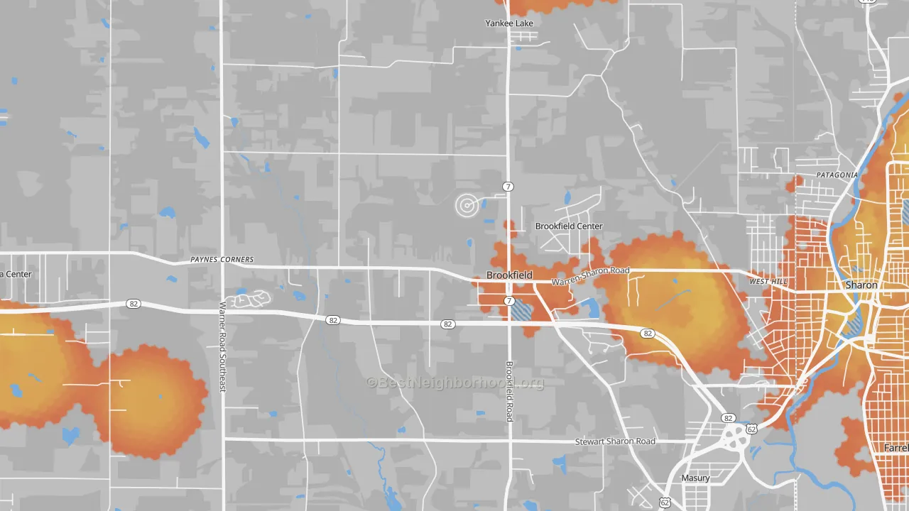 Bike Grade map of 44403, OH