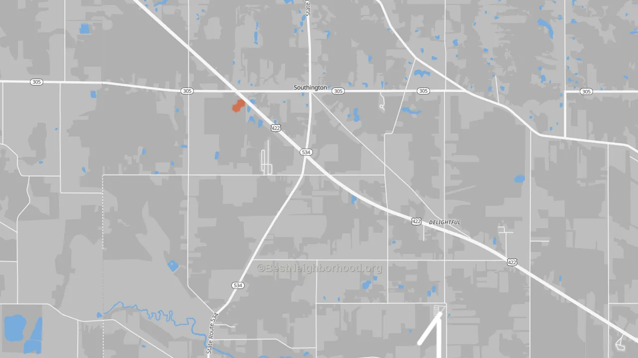 Bike Grade map of 44470, OH