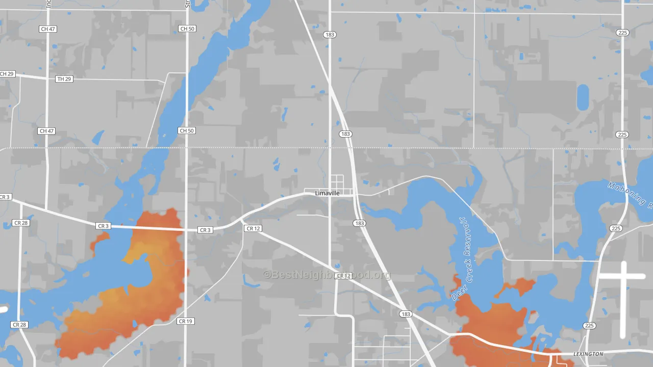 Bike Grade map of 44640, OH