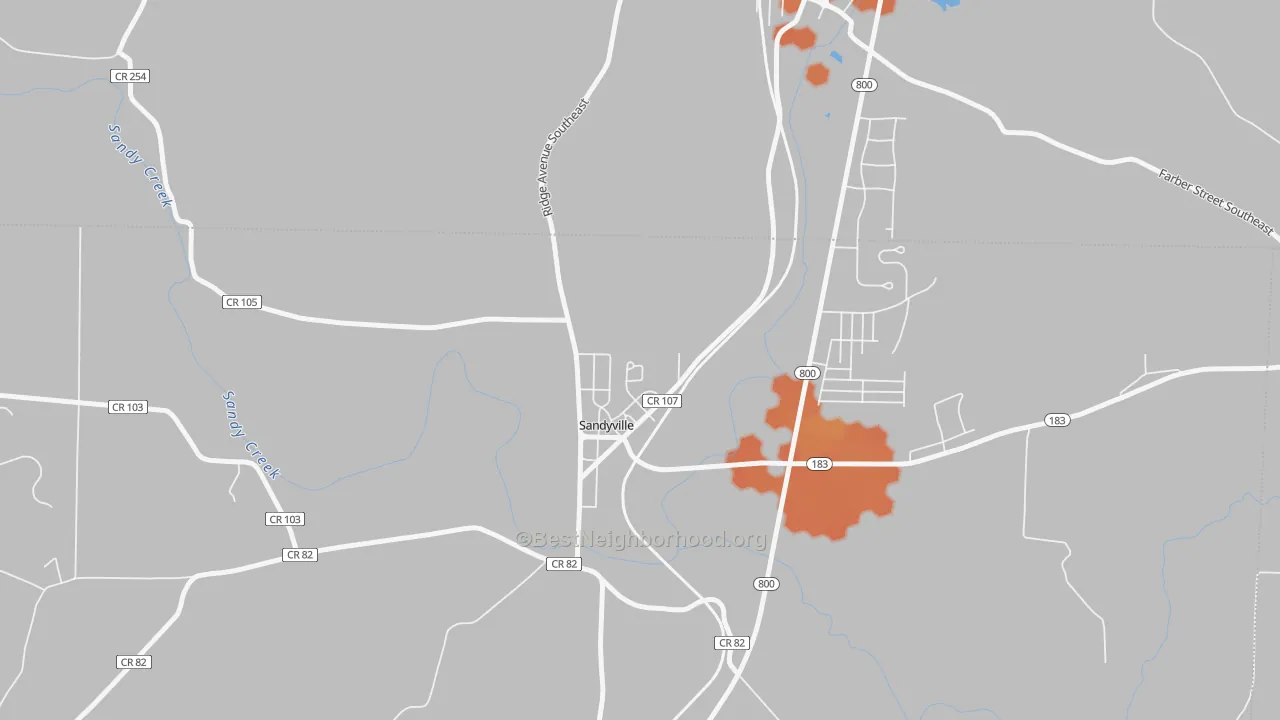 Bike Grade map of 44671, OH