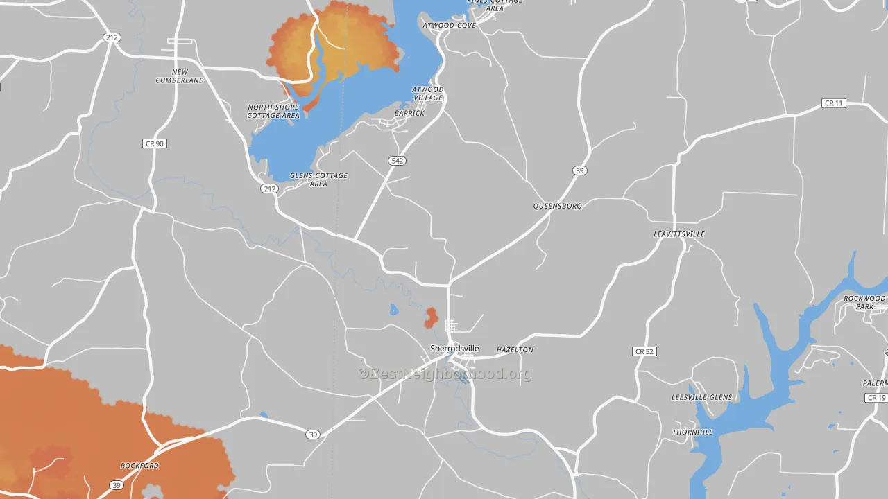 Bike Grade map of 44675, OH