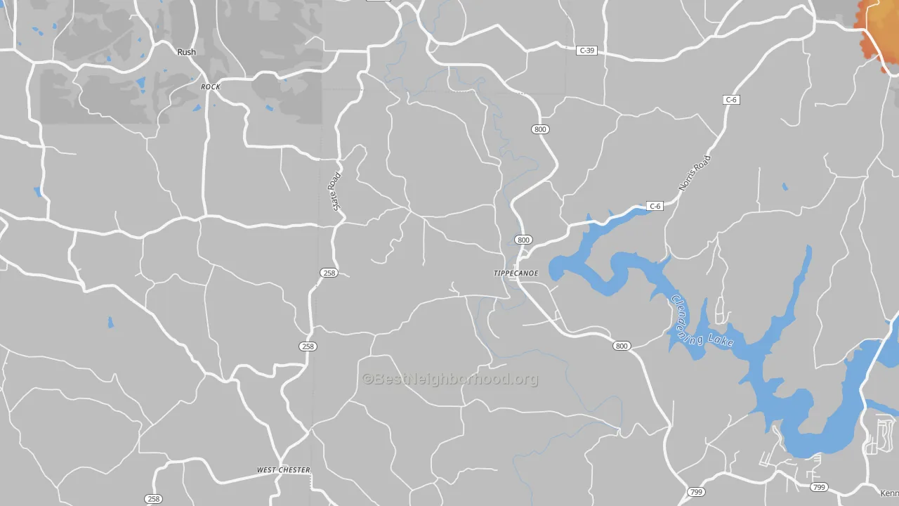 Bike Grade map of 44699, OH