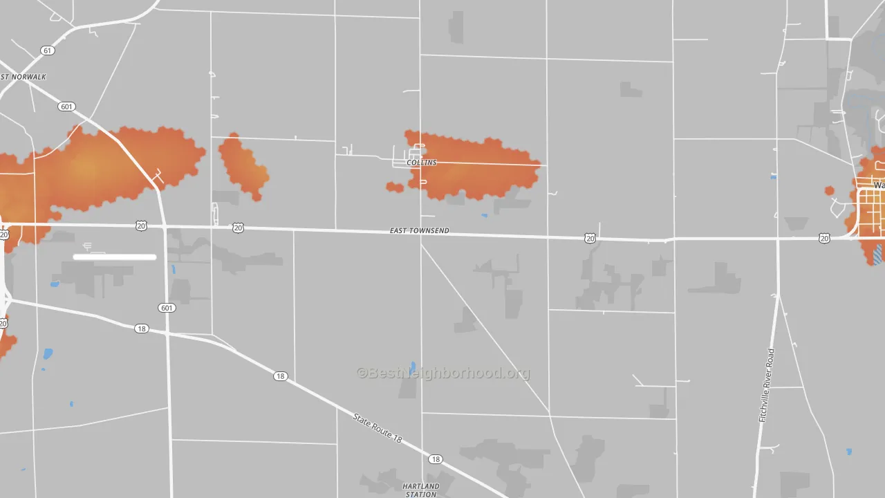 Bike Grade map of 44826, OH