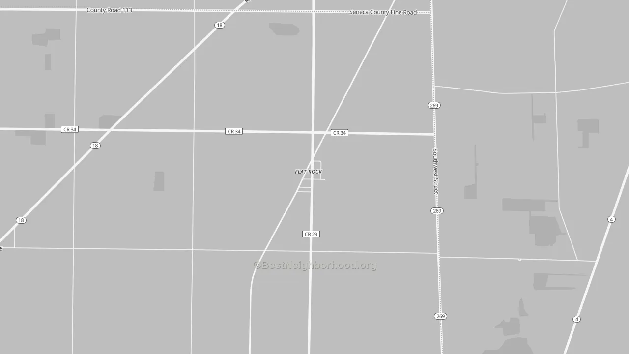 Bike Grade map of 44828, OH