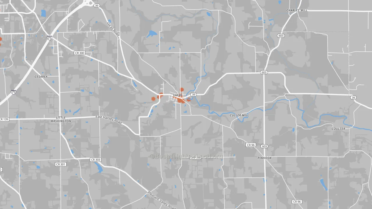 Bike Grade map of 44843, OH