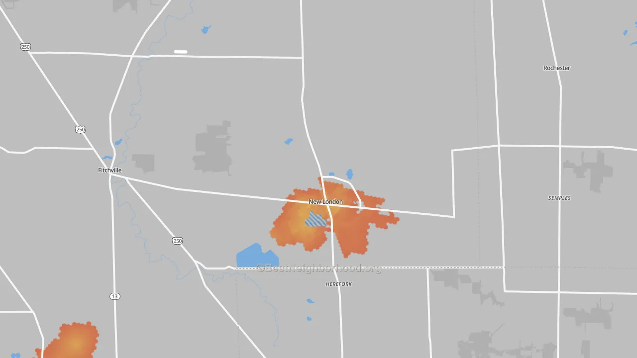 Bike Grade map of 44851, OH