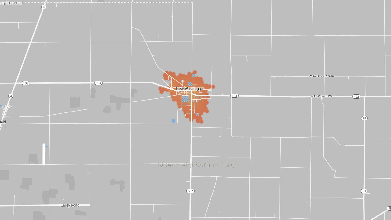 Bike Grade map of 44854, OH